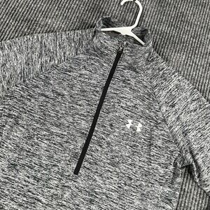 Under Armour Pullover Shirt‎ Womens Small Gray Long Sleeve 1/4 Zip Heat Gear